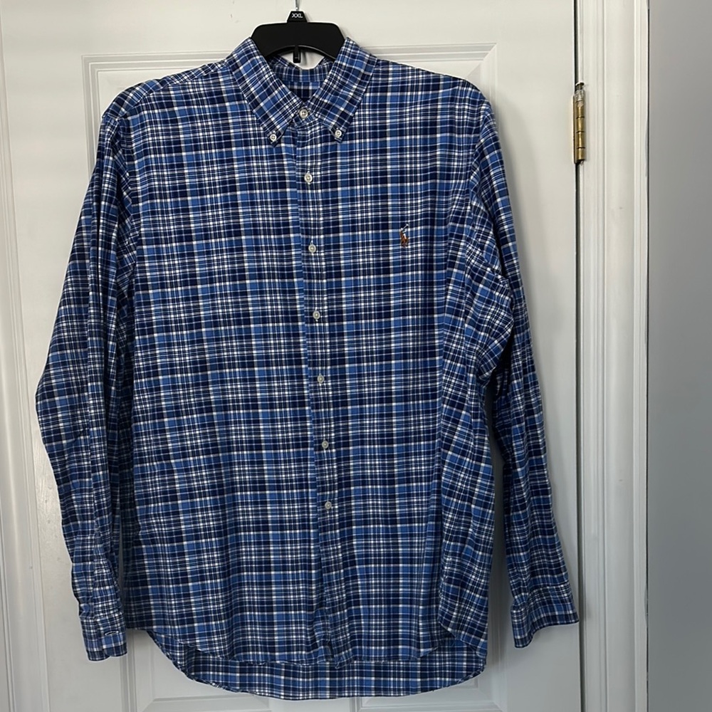 Ralph Lauren Blue Plaid Men's Shirt